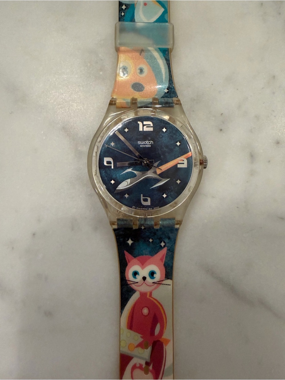 Vintage 2003 Swatch Intergalactic Cats GE120 Watch - Picture 2 of 6